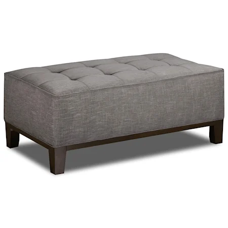 Contemporary Ottoman with Button Tufting